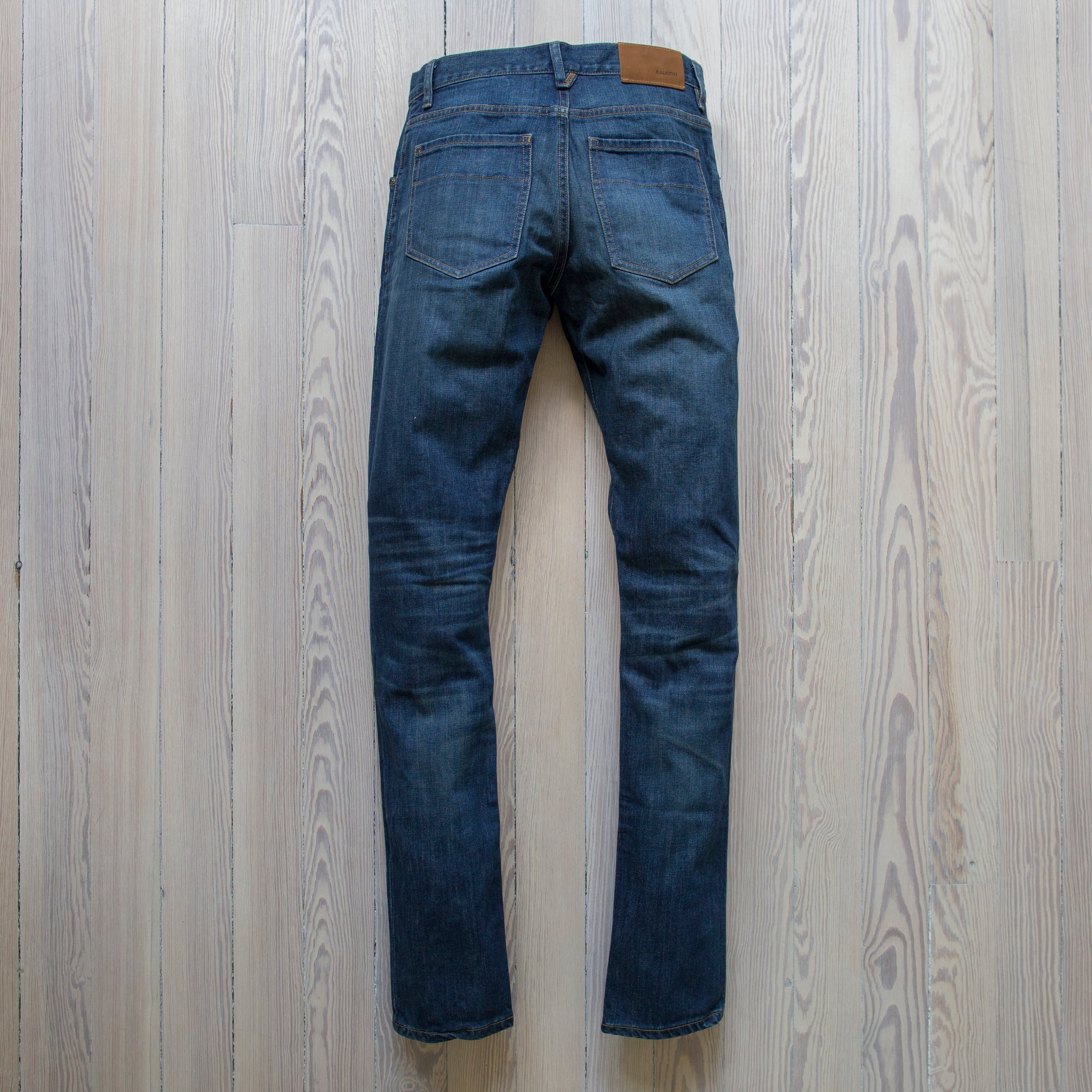 angle: camp  Raleigh Denim Workshop Jones thin fit, back view