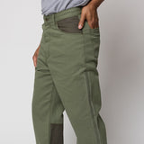 angle hover : Surplus Patchwork  man wears green patchwork rowan denim jeans