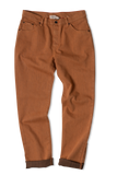 angle: Terracotta Raleigh Workshop Martin stretch jeans in orange