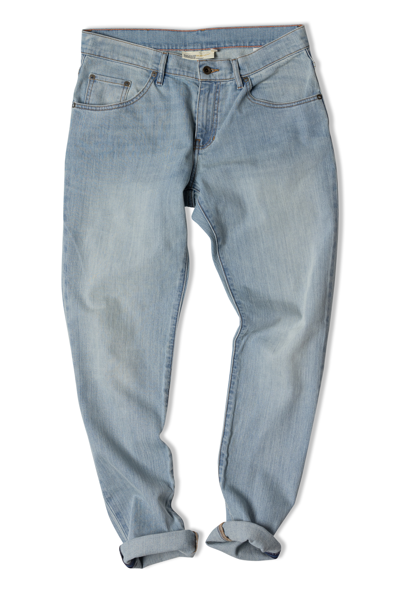 angle: Lookout Man wearing light blue denim jean in Martin Lookout