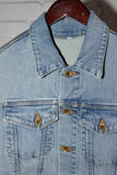 angle hover: Denim Jacket Lookout  Raleigh Workshop denim jacket in lookout light blue