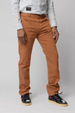 angle hover: Terracotta Raleigh Workshop Martin stretch jeans in orange