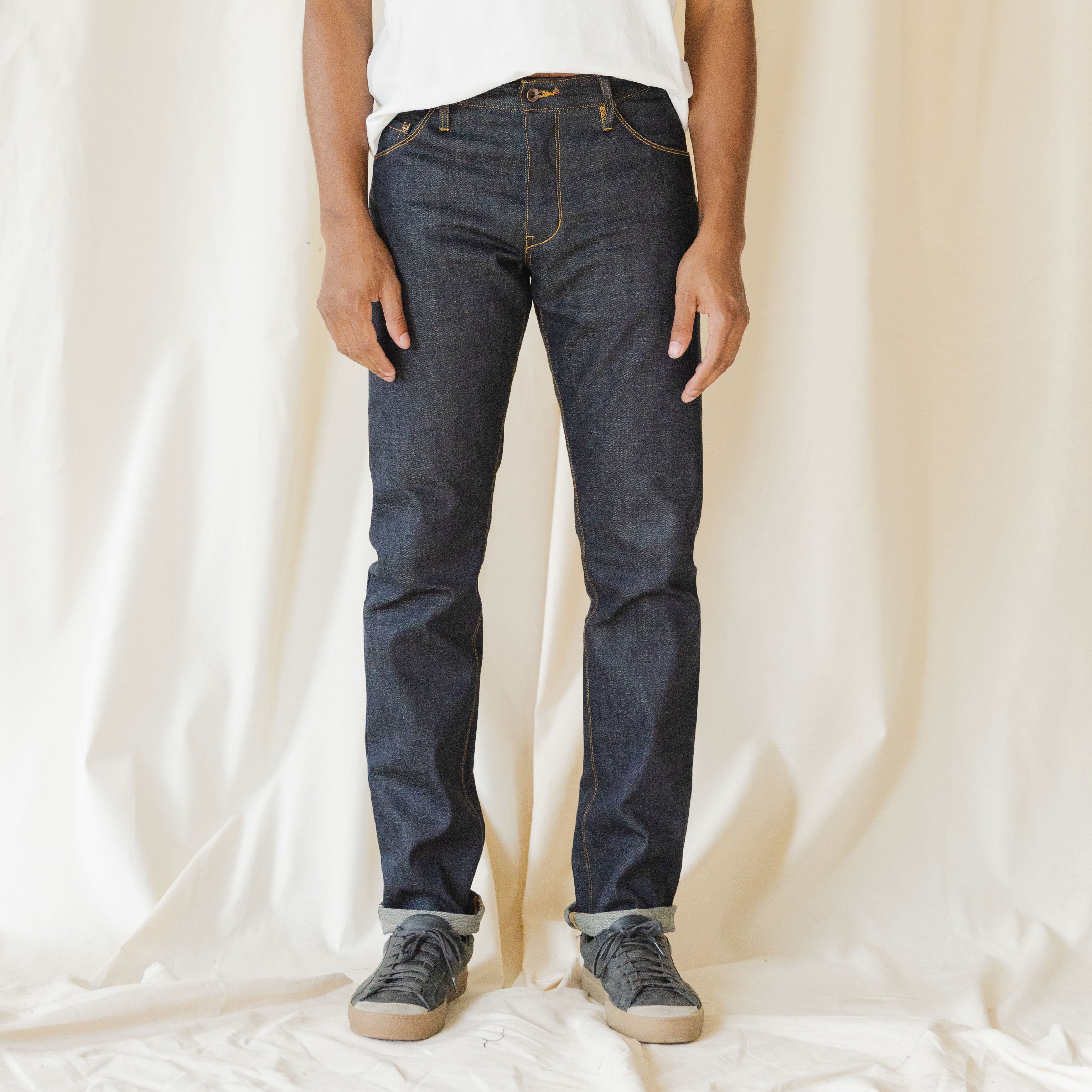Aaron high-rise straight-leg jeans