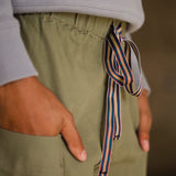 Drawstring Pant  Olive Canvas
